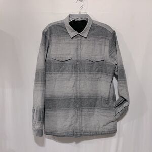 TRAVIS Mathew shacket Shirt jacket cotton blend faux Sherpa lined pockets men L